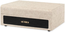 Load image into Gallery viewer, Victrola Parker Bluetooth Suitcase Record Player with 3-Speed Turntable, Light Beige (VSC-580BT-LBB)