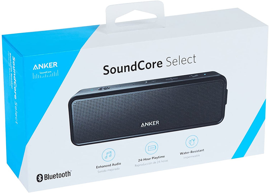 Anker Soundcore 2 Portable Bluetooth Wireless Rechargeable 12-Watt Speaker with Superior Stereo Sound, Exclusive BassUp, IPX5 Water-Resistant and 24-Hour Playtime, Black