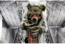 Load image into Gallery viewer, Haunted Hill Farm HHWOLF-1FLSA Life-Size Animatronic Werewolf, Indoor/Outdoor Halloween Decoration, Multi
