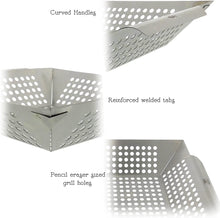 Load image into Gallery viewer, Yukon Glory Large Grilling Basket for Vegetables, Fish Etc. Made of Premium Stainless Steel, The Most Popular Vegetable Grill Basket for All Grills
