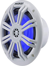 Load image into Gallery viewer, Kicker 45KM604WL 6.5 Inch 2 Way Coaxial Marine Light Up LED Boat Speakers, Pair, 4 Ohm, 150 Max Watts, Blue