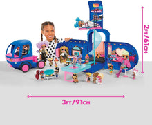 Load image into Gallery viewer, LOL Surprise 4-in-1 Glamper Fashion Camper with 55+ Surprises Fully-Furnished with Light Up Pool, Water Slide, Bunk Beds, Cafe, Bathroom, Closet, Vanity, BBQ Grill, and DJ Booth - Gift for Ages 6+