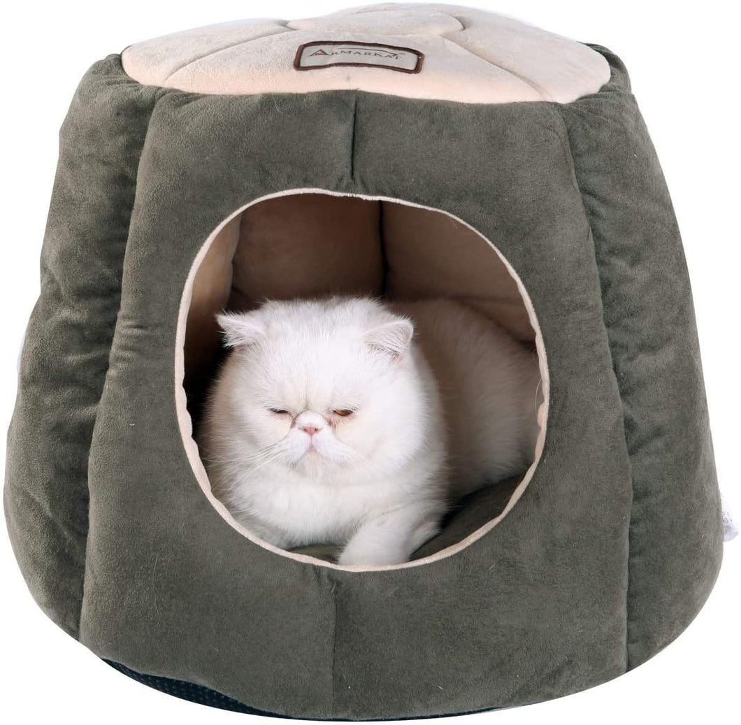Armarkat Cat Bed, Laurel Green and Beige