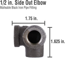 Load image into Gallery viewer, 1/2&quot; Specialty Multi Way Pipe Fittings by Pipe Décor, Industrial Steel Grey, For Building Tables, Chairs, Shelving and Other Custom Furniture, Fits Standard Half Inch Pipes and Nipples