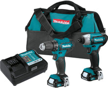 Load image into Gallery viewer, Makita CT232 12V Max CXT Lithium-Ion Cordless 2-Pc. Combo Kit (1.5Ah)