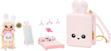 Load image into Gallery viewer, Na Na Na Surprise 3-in-1 Backpack Bedroom Playset With Limited Edition Aubrey Heart Doll In Exclusive Outfit | Pink Fuzzy Bunny Bag, Real Mirror, Closet with Drawer, Pillows, Blanket | Kids Ages 5+