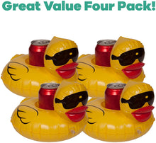 Load image into Gallery viewer, Game 5020 Derby Duck Inflatable Pool Float Cup Holders