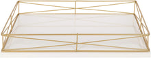 Load image into Gallery viewer, Kate and Laurel Rectangle Tray with Decorative Metal Rim