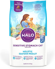 Load image into Gallery viewer, Halo Natural Dry Cat Food Sensitive Stomach Seafood Medley