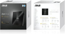 Load image into Gallery viewer, ASUS ZenDrive Black 13mm External 8X DVD/Burner Drive +/-RW with M-Disc Support, Compatible with Both Mac &amp; Windows and Nero BackItUp for Android Devices (USB 2.0 &amp; Type-C Cables Included)
