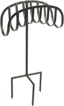 Load image into Gallery viewer, Liberty Garden 647 Manger Style Metal Garden Hose Stand, Holds 125-Feet of 5/8-Inch Hose - Black