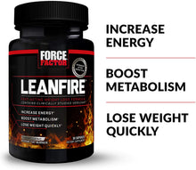 Load image into Gallery viewer, LeanFire Thermogenic Pre Workout and Fat Burner with Green Tea Extract to Increase Energy, Boost Metabolism, Burn Fat, Build Lean Muscle, and Enhance Mental Clarity, Force Factor, 30 Capsules