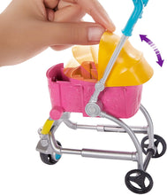 Load image into Gallery viewer, Barbie Stroll ‘n Play Pups Playset with Blonde Barbie Doll (11.5-Inch), 2 Puppies, Pet Stroller and Accessories, Gift for 3 to 7 Year Olds