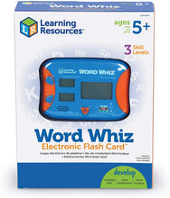 Load image into Gallery viewer, Learning Resources Word Whiz Electronic Flash Card, Handheld Word Games, Word Building Game for Kids, Electronic Learning Games, Ages 5+