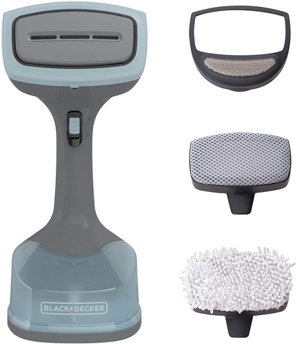 BLACK+DECKER Advanced Handheld Garment / Fabric Steamer with 3 Attachments, Gray/Blue, HGS200