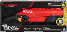 Load image into Gallery viewer, NERF Rival Takedown XX-800 Blaster -- Pump Action, Breech-Load, 8-Round Capacity, 90 FPS, 8 Official Rival Rounds -- Team Red