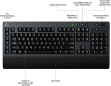 Load image into Gallery viewer, Logitech G613 LIGHTSPEED Wireless Mechanical Gaming Keyboard, Multihost 2.4 GHz + Blutooth Connectivity