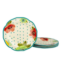Load image into Gallery viewer, The Pioneer Woman Vintage Bloom Scallop Shape Dinner Plate - 4 PK, 4.0 PACK