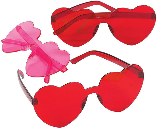 Fun Express Valentine Heart Glasses - Apparel Accessories - 12 Pieces