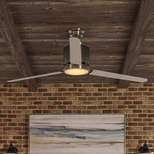 Load image into Gallery viewer, Home Decorators Collection Railey 60 in. Brushed Nickel LED Ceiling Fan W/ Remote