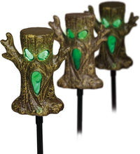 Load image into Gallery viewer, Light Up Spookie Trees Lawn Stakes Halloween Yard Decorations - LED Lights and Sound Sensor - set of 3 Trees