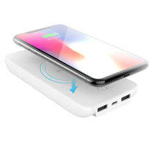 Load image into Gallery viewer, myCharge Wireless Charger Portable Charger Power Bank Dual USB 10W/2.4A/10000mAh Qi Certified for Apple (iPhone XS, XS Max, XR, X, 8, 8 Plus) Android (Samsung Galaxy S8, S8+, Note 8, S7, S7 Edge, S6)
