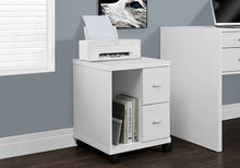 Load image into Gallery viewer, Monarch Specialties I 7057 Natural Reclaimed-Look 2 Drawer Computer Stand On Castors
