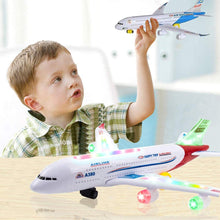 Load image into Gallery viewer, Toysery Airplane Toys for Kids with Bump and Go Action - Airbus A380 Toy Planes for Boys and Girls with Flashing Lights, Real Jet Sound, 3 AA Batteries Included