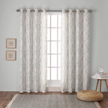 Load image into Gallery viewer, Exclusive Home Branches Linen Blend Window Curtain Panel Pair with Grommet Top