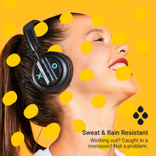 Load image into Gallery viewer, Out There, Active Noise Cancelling On-Ear Bluetooth Headphones | 17 Hour Playtime, 50 ft. Range, Hands-Free Calling, Sweat and Rain Resistant IPX4 Rated | JAM Audio Black