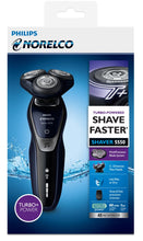 Load image into Gallery viewer, Philips Norelco Electric Shaver 5550, Wet &amp; Dry, S5590/81, with Turbo+ mode and Precision Trimmer