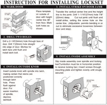 Load image into Gallery viewer, Design House 728295 Terrace 6-Way Universal Entry Door Knob, Polished Brass, 1