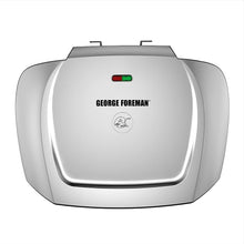 Load image into Gallery viewer, George Foreman 9-Serving Basic Plate Electric Grill and Panini Press, 144-Square-Inch, Platinum, GR2144P
