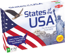 Load image into Gallery viewer, Tactic Games US States of The USA Trivia Board Game (9 Player)