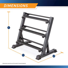 Load image into Gallery viewer, Marcy 3 Tier Metal Steel Home Workout Gym Dumbbell Weight Rack Storage Stand