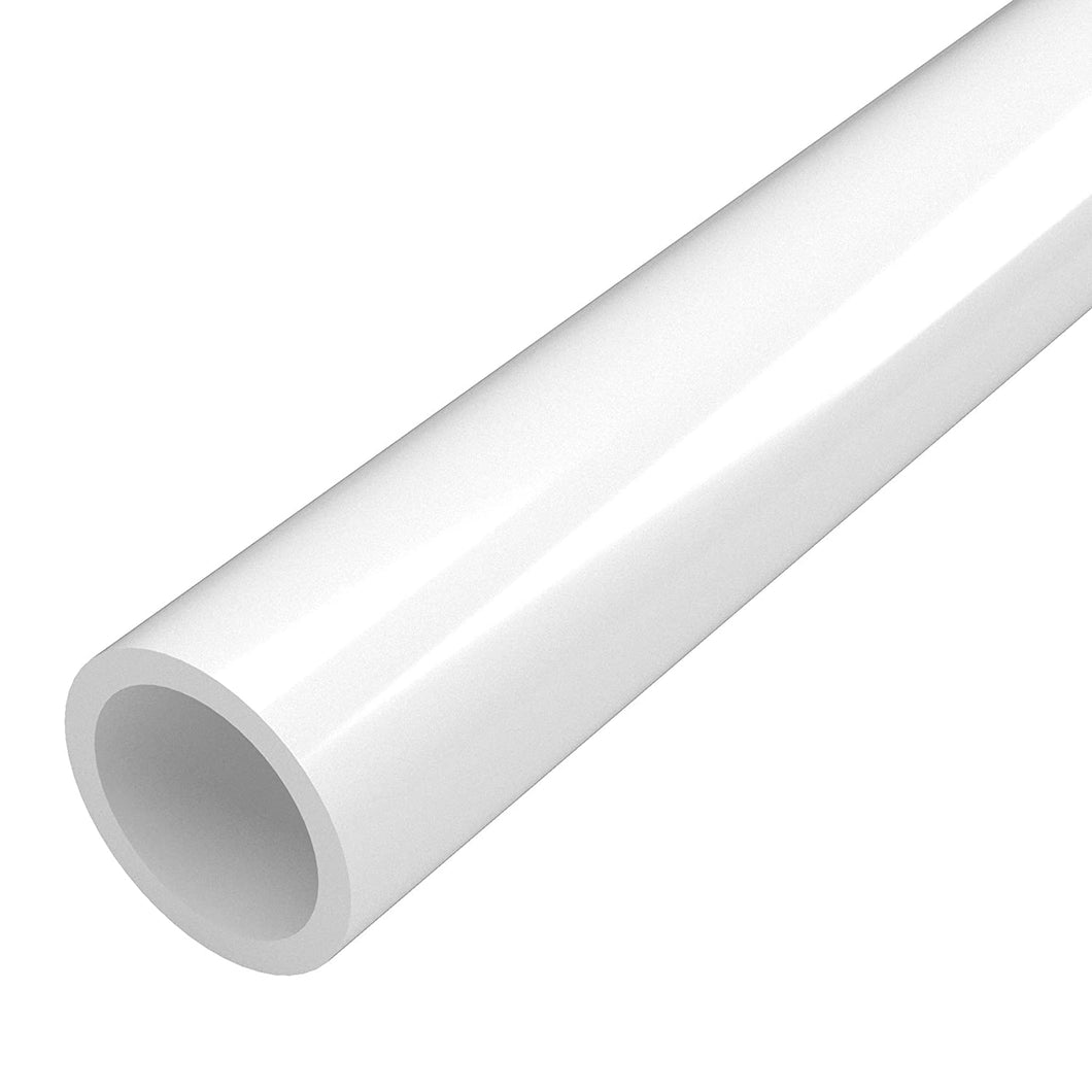 FORMUFIT P114FGP-WH-5 Schedule 40 PVC Pipe, Furniture Grade, 5', 1-1/4