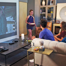 Load image into Gallery viewer, Miroir Smart HD Portable Mini Projector M300A, Surge Series, Android OS Native Apps Available, LED Lamp, Auto Focus, Built in Rechargeable Battery, HDMI Input Wireless Input