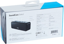 Load image into Gallery viewer, Anker Soundcore 2 Portable Bluetooth Wireless Rechargeable 12-Watt Speaker with Superior Stereo Sound, Exclusive BassUp, IPX5 Water-Resistant and 24-Hour Playtime, Black