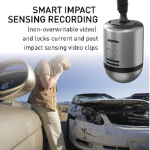 Load image into Gallery viewer, SecurityMan CARCAMGPS – Dash Cam with GPS Tracking and Downloadable iPhone or Samsung App | 150 Degree (Wide Angle Lens) with Night Vision | Crash Sensor and Automatic HD Looping for Cars and Trucks