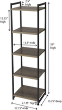 Load image into Gallery viewer, Household Essentials Ashwood 3 Tier Storage Shelf with Metal