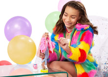 Load image into Gallery viewer, Barbie Extra Doll #3 in Pink Fluffy Coat with Pet Unicorn-Pig, Extra-Long Crimped Hair, Including Candy Bar Clutch &amp; Gummy Bear Ring, Multiple Flexible Joints, Gift for Kids 3 Years Old &amp; Up