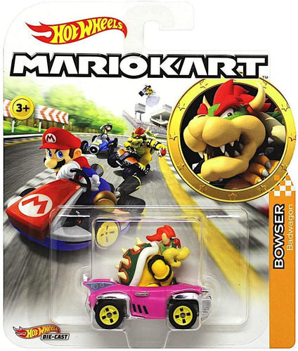 Hot Wheels Bowser Super Mario Kart Character Car Diecast 1:64 Scale