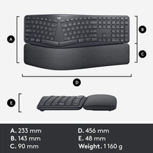 Load image into Gallery viewer, Logitech Ergo K860 Wireless Ergonomic Keyboard with Wrist Rest - Split Keyboard Layout for Windows/Mac, Bluetooth or USB Connectivity