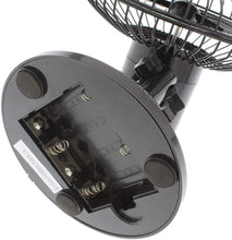 Load image into Gallery viewer, Comfort Zone Oscillating Desk Fan, Black