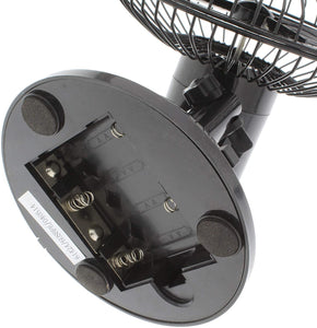 Comfort Zone Oscillating Desk Fan, Black