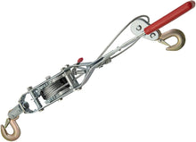Load image into Gallery viewer, Torin Big Red Come-Along Double Gear Hand Cable Puller with 2 Hooks