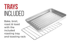 Load image into Gallery viewer, Chefman 4 Slice Countertop Toaster Oven w/ Variable Temperature Control and 30 Minute Timer; Cooking Functions to Bake, Broil, Toast, and Keep Warm -  Black