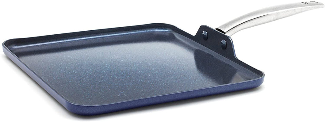 Blue Diamond Cookware Toxin Free Ceramic Metal Utensil Dishwasher, 11'' Griddle