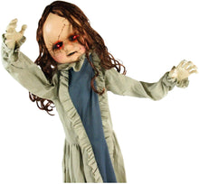 Load image into Gallery viewer, Haunted Hill Farm HHBABY-1FLSA Life-Size Animatronic Zombie, Indoor/Outdoor Halloween Decoration, Multi