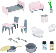 Load image into Gallery viewer, Teamson Kids - Wonderland Ariel 2 in 1 Doll House &amp; Play Kitchen - Pink / Grey